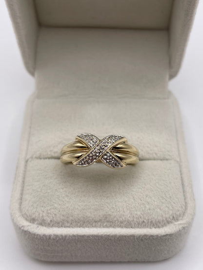 9ct gold diamond ring