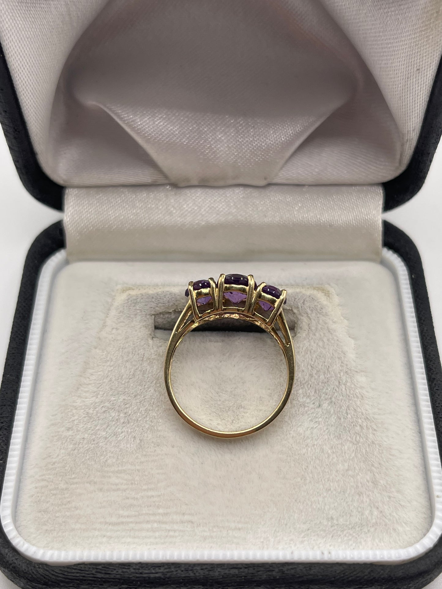 9ct gold amethyst ring