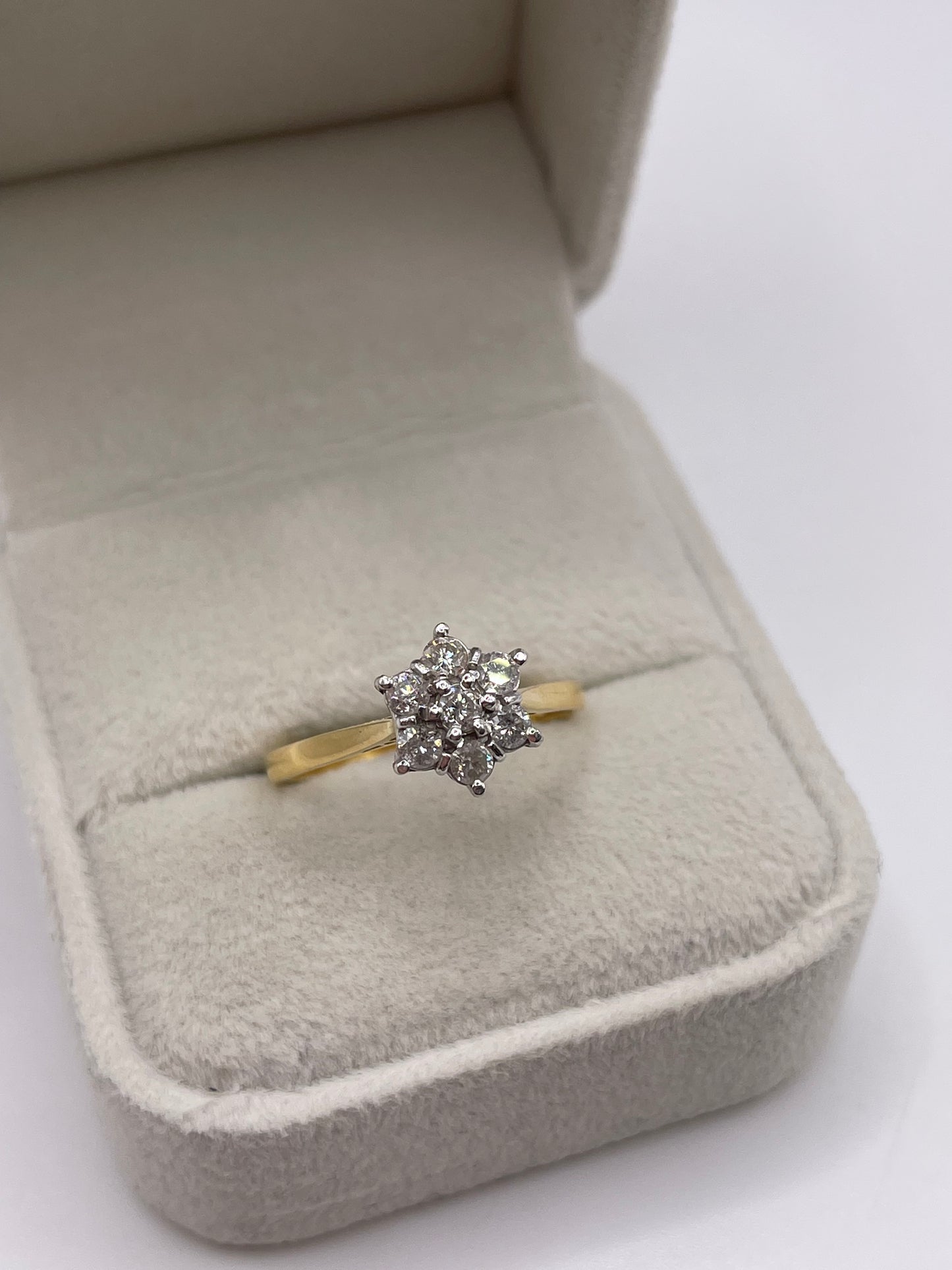 18ct gold 50 point diamond ring