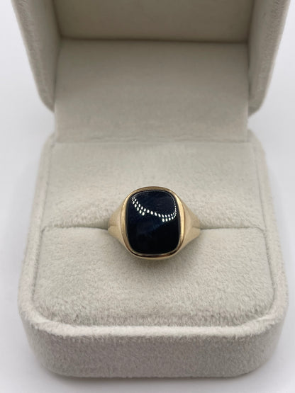 9ct gold onyx signet ring