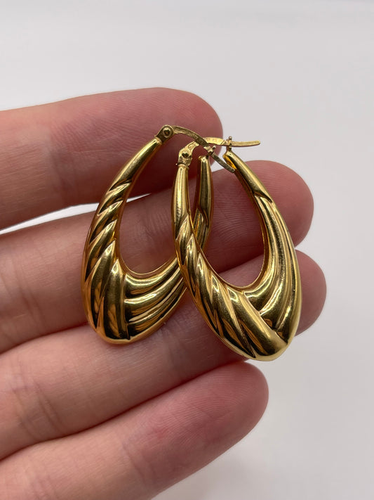 9ct gold creole earrings