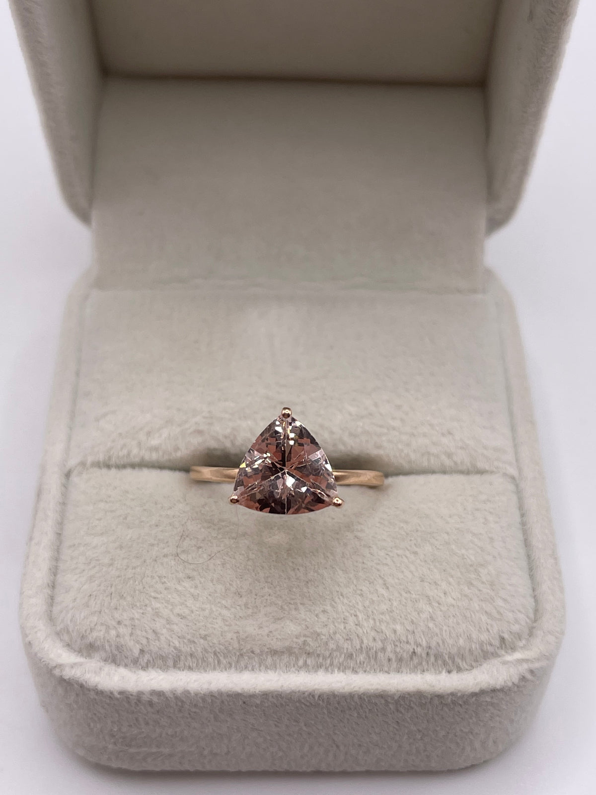 9ct rose gold morganite ring