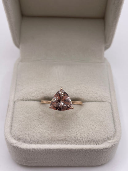 9ct rose gold morganite ring