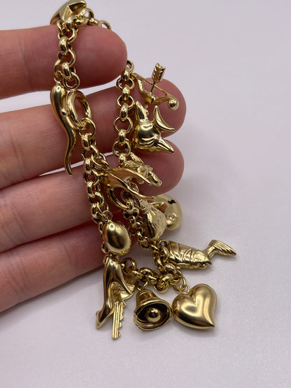 9ct gold charm bracelet