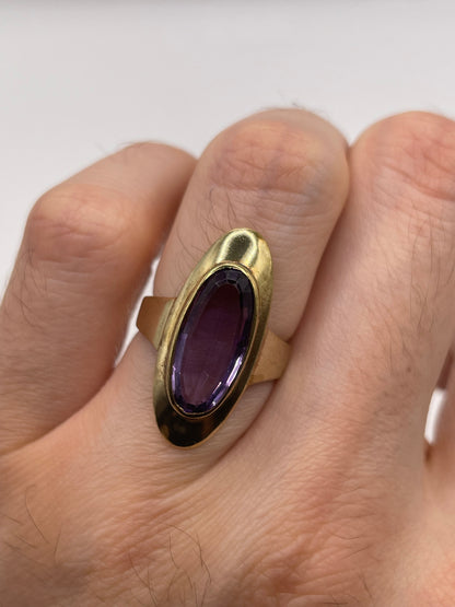 8ct gold amethyst ring