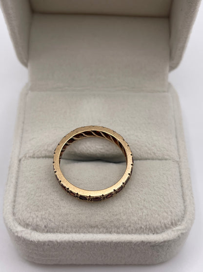 9ct gold garnet eternity ring