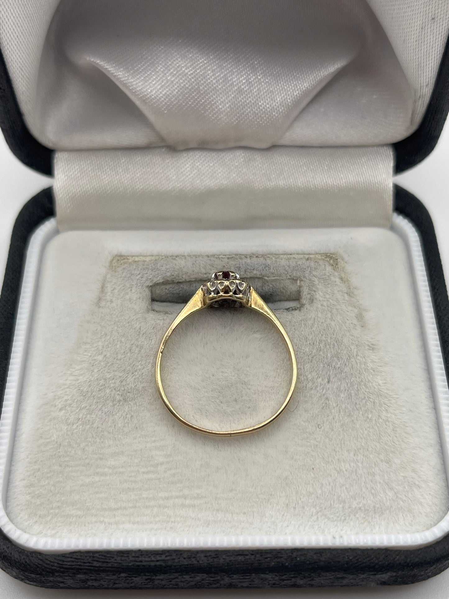 9ct gold ruby and diamond ring