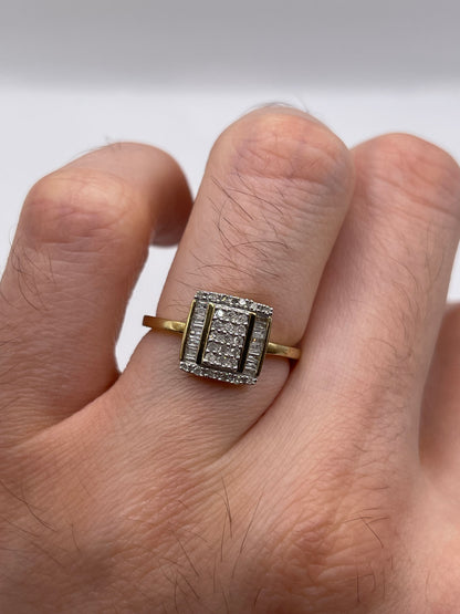 9ct gold diamond ring