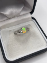 Load image into Gallery viewer, Silver opal and topaz ring
