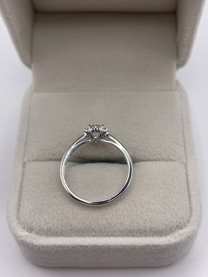9ct gold aquamarine and diamond ring