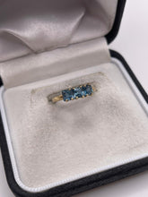 Load image into Gallery viewer, 9ct gold blue topaz ring
