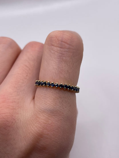 9ct gold sapphire eternity ring