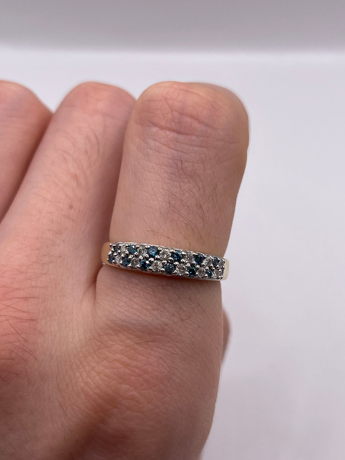 9ct gold diamond cluster ring
