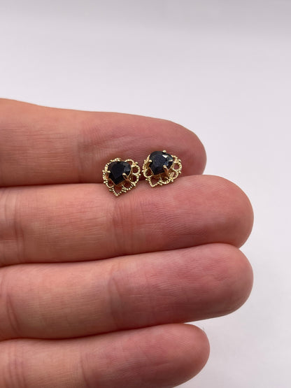 9ct gold sapphire earrings