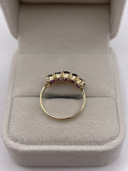 9ct gold amethyst ring