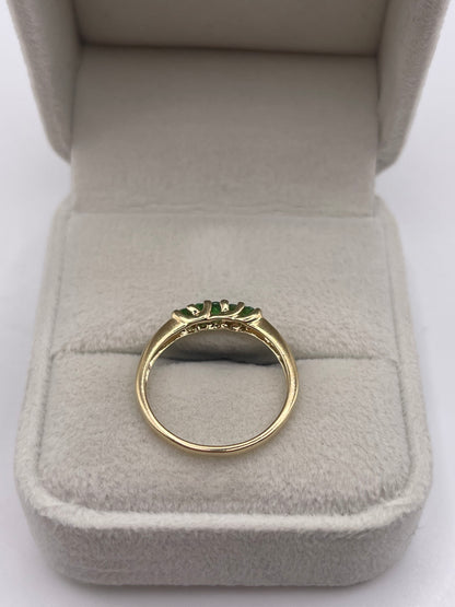 9ct gold tsavorite garnet ring