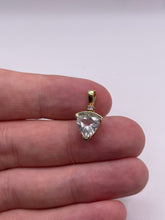 Load image into Gallery viewer, 9ct gold topaz and diamond pendant
