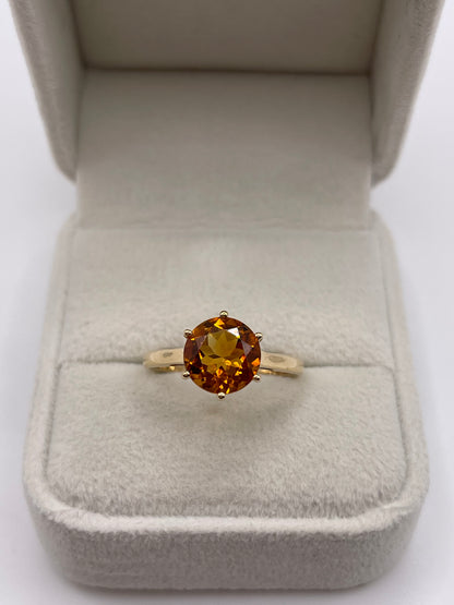 9ct gold citrine ring