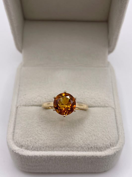 9ct gold citrine ring