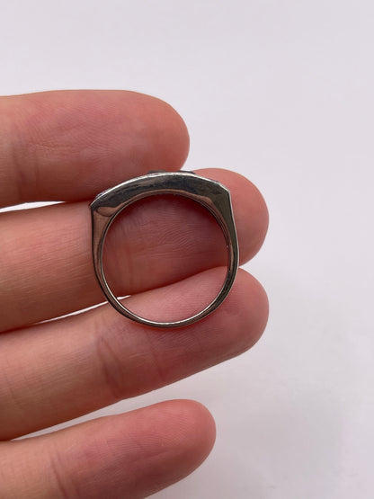 Silver aquamarine ring
