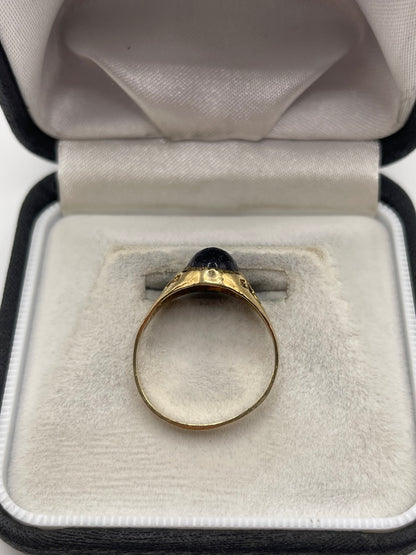 9ct gold goldstone ring