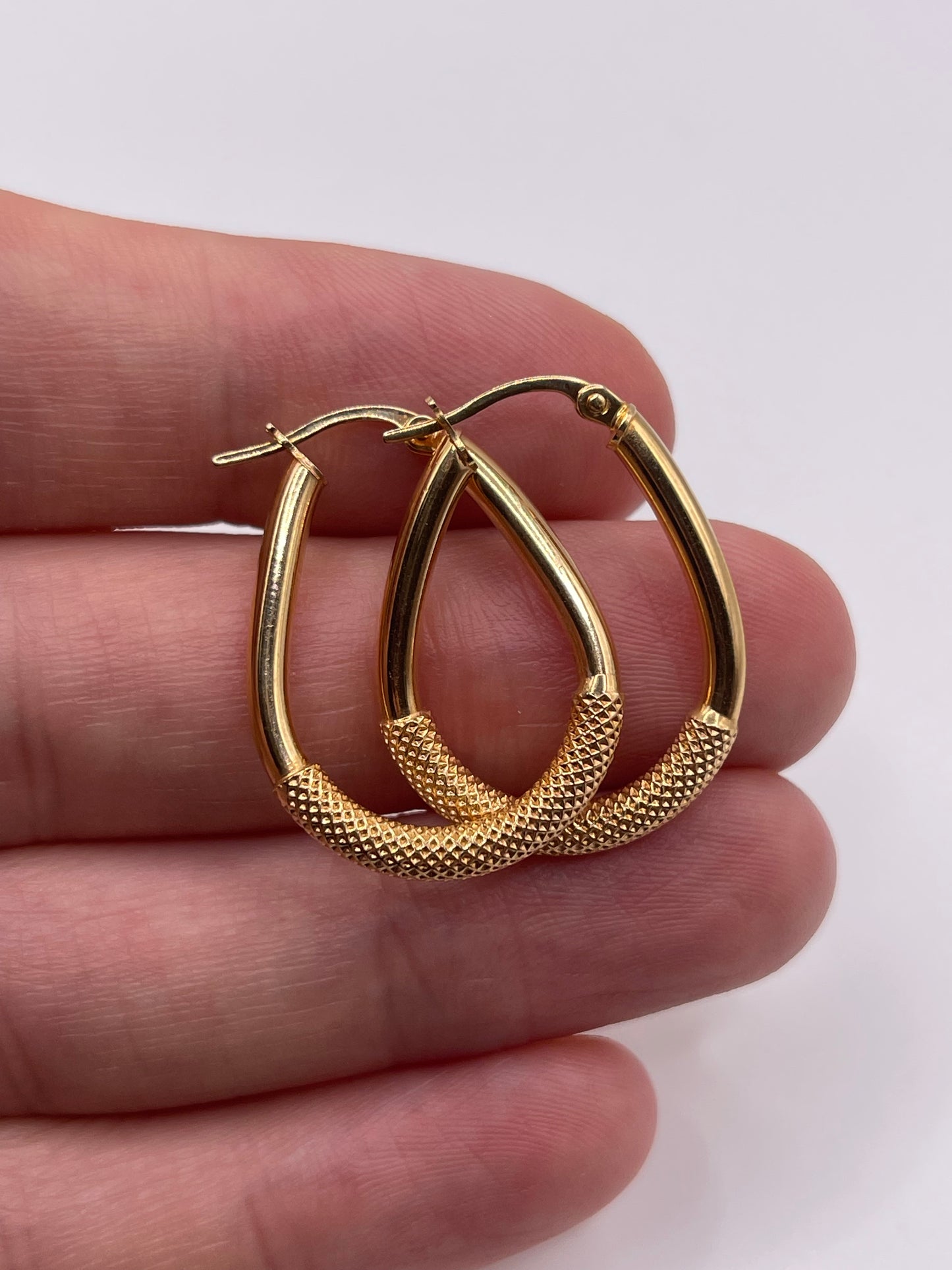 9ct gold creole earrings