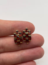 Load image into Gallery viewer, 9ct gold garnet earrings
