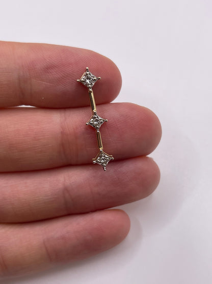 9ct gold diamond pendant