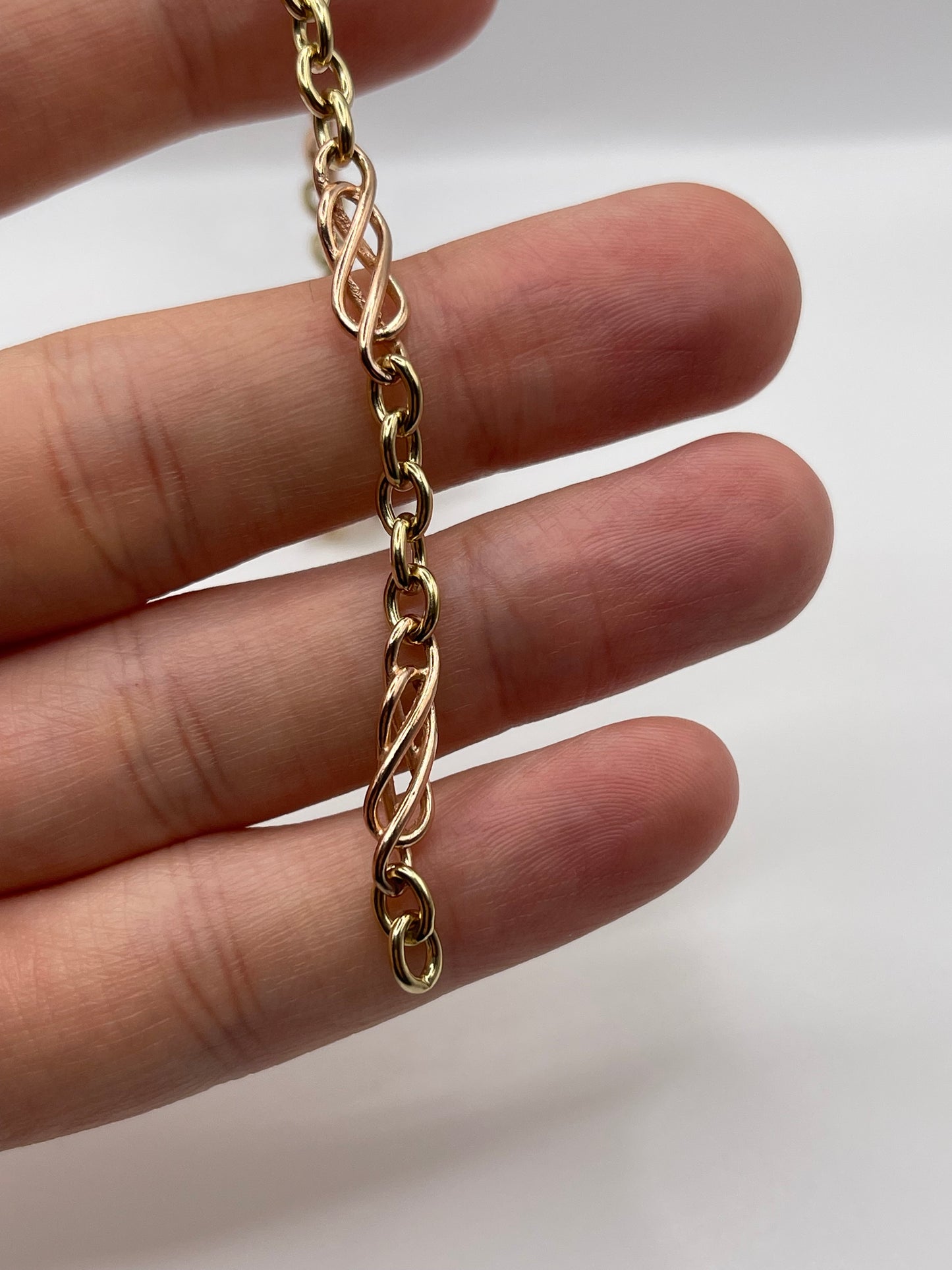 Clogau 9ct two tone gold diamond bracelet