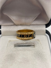 Load image into Gallery viewer, Antique 18ct gold enamel mourning ring

