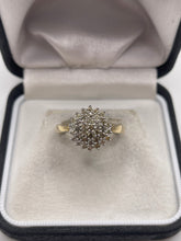 Load image into Gallery viewer, 9ct gold 1ct diamond cluster ring
