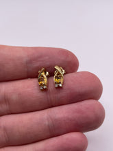 Load image into Gallery viewer, 9ct gold citrine and diamond earrings
