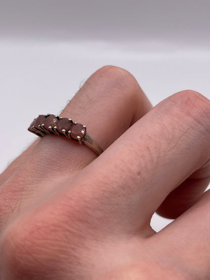 Silver gemstone ring