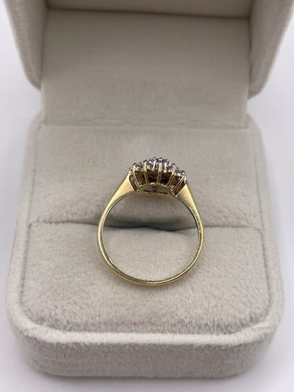 9ct gold sapphire and diamond ring