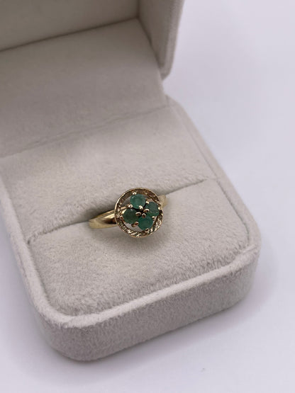 9ct gold emerald ring