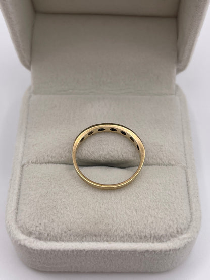 9ct gold sapphire and diamond ring