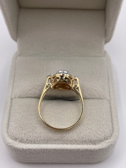 9ct gold sapphire and diamond ring