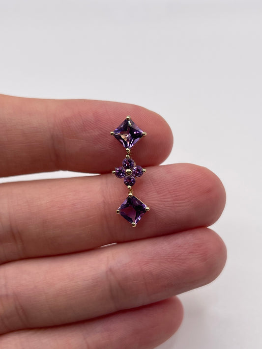 9ct gold amethyst pendant