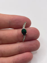 Load image into Gallery viewer, 9ct gold black opal and diamond pendant

