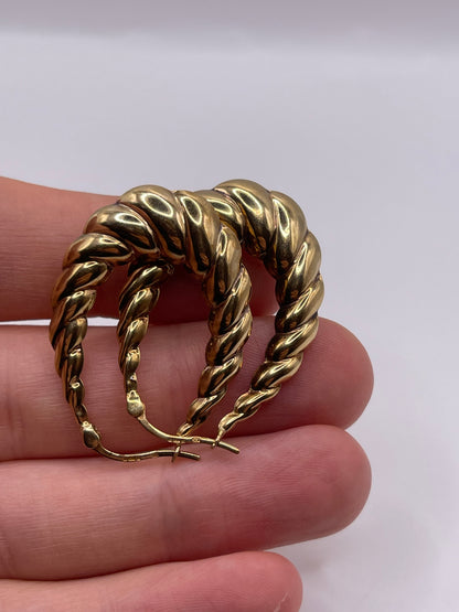 9ct gold creole earrings