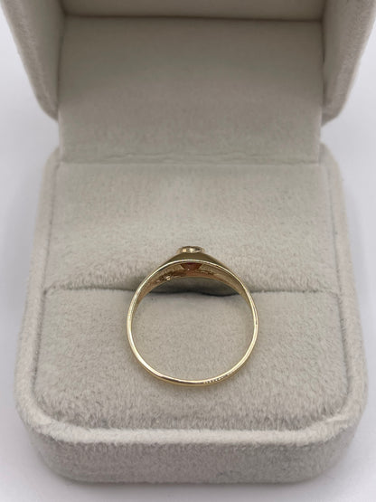 9ct gold ruby gypsy ring