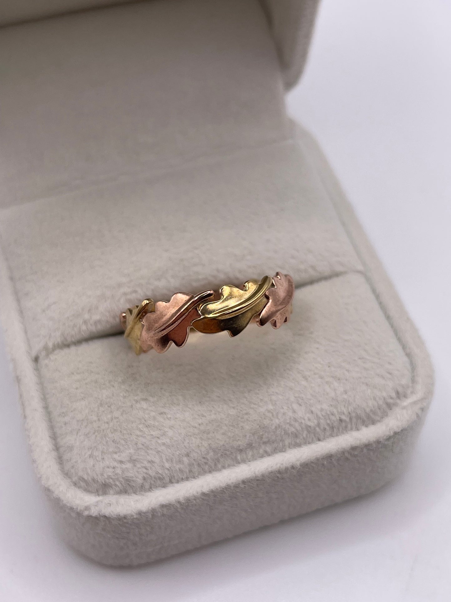Clogau 9ct two tone gold band