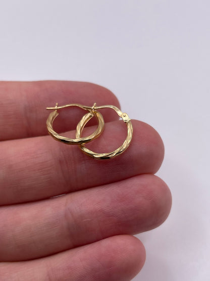 9ct gold creole earrings