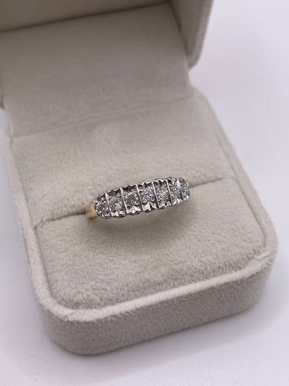 9ct gold 50 point diamond ring