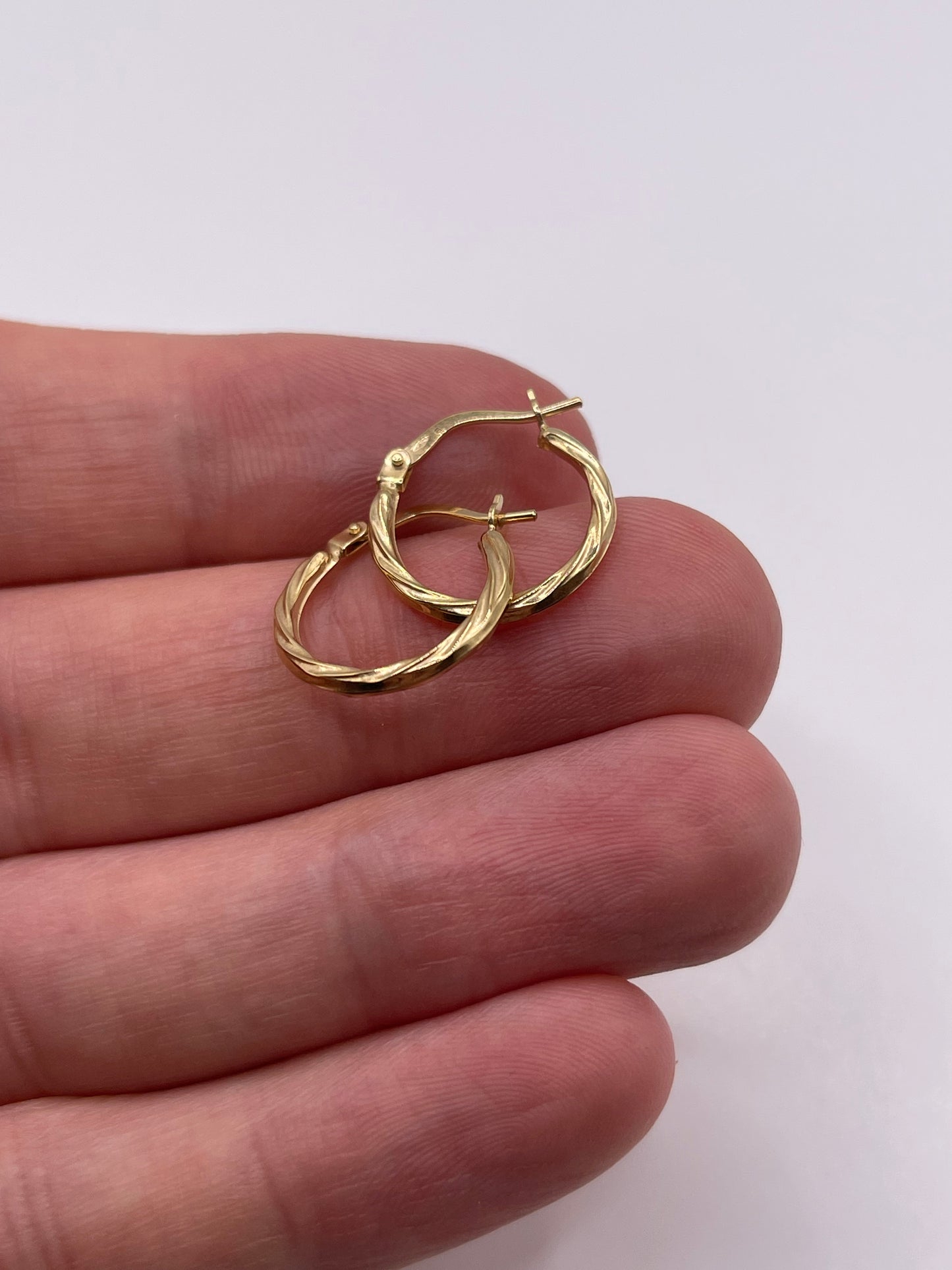 9ct gold creole earrings