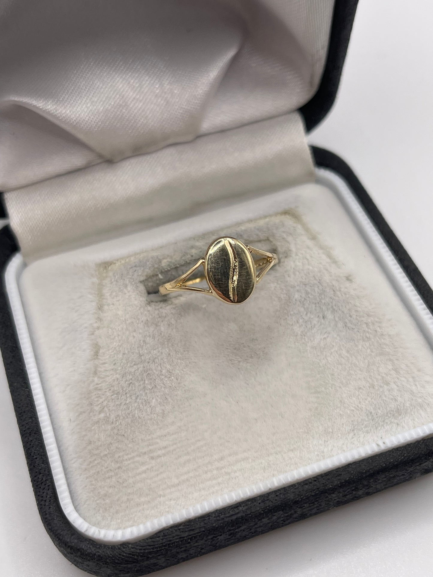 9ct gold coffee bean ring