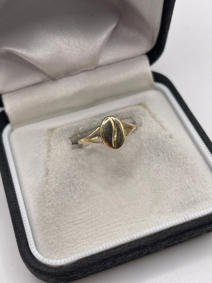 9ct gold coffee bean ring