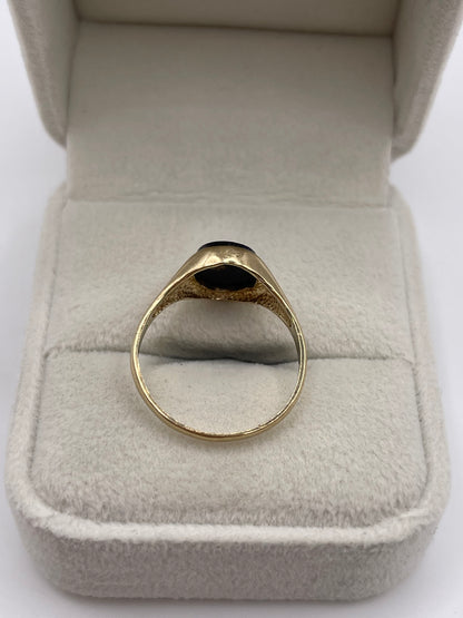 9ct gold sandstone signet ring