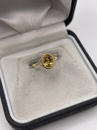 9ct gold citrine ring