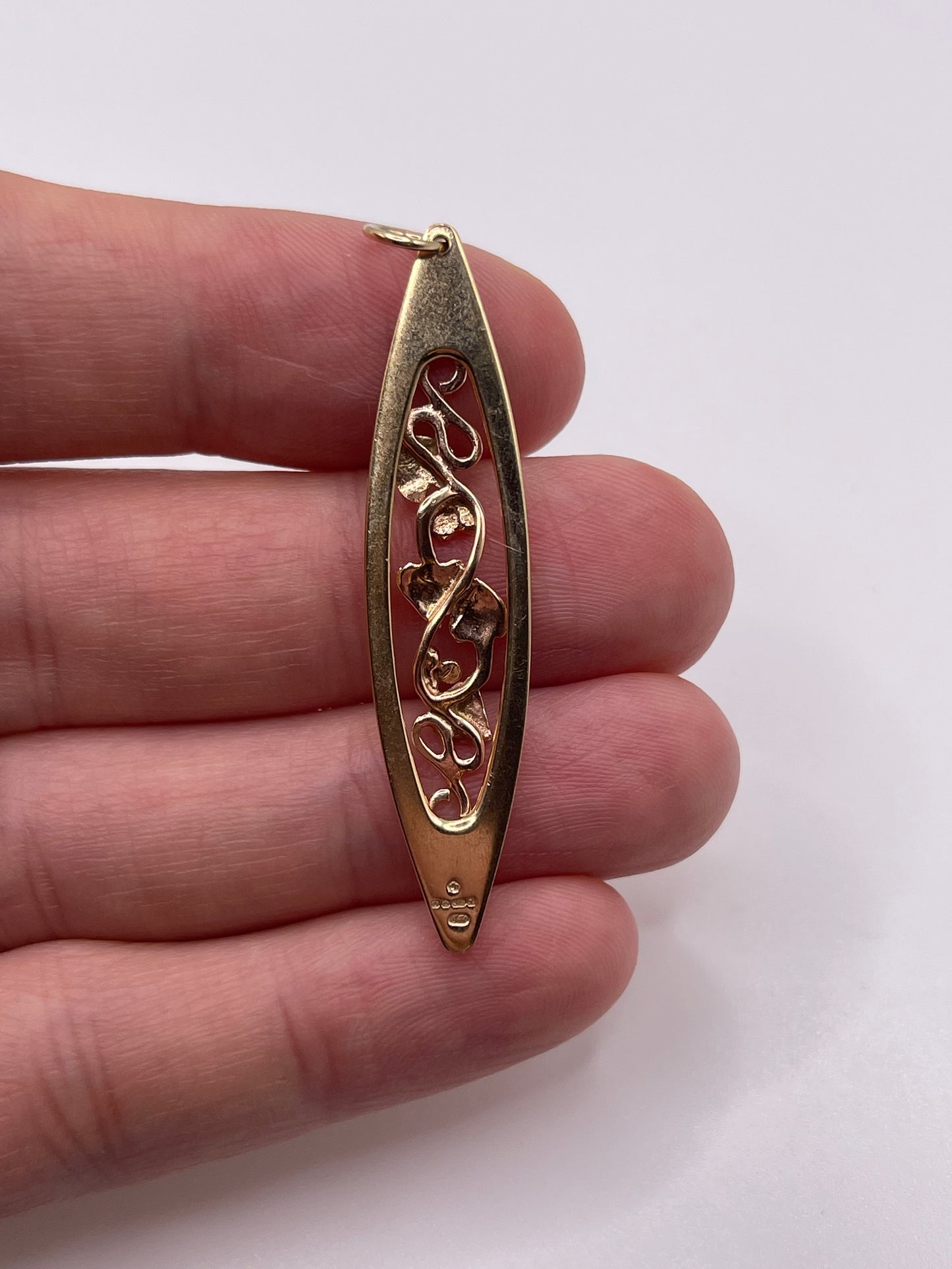 Clogau 9ct two tone gold pendant